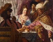 Jan lievens The Feast of Esther (mk33) oil painting artist